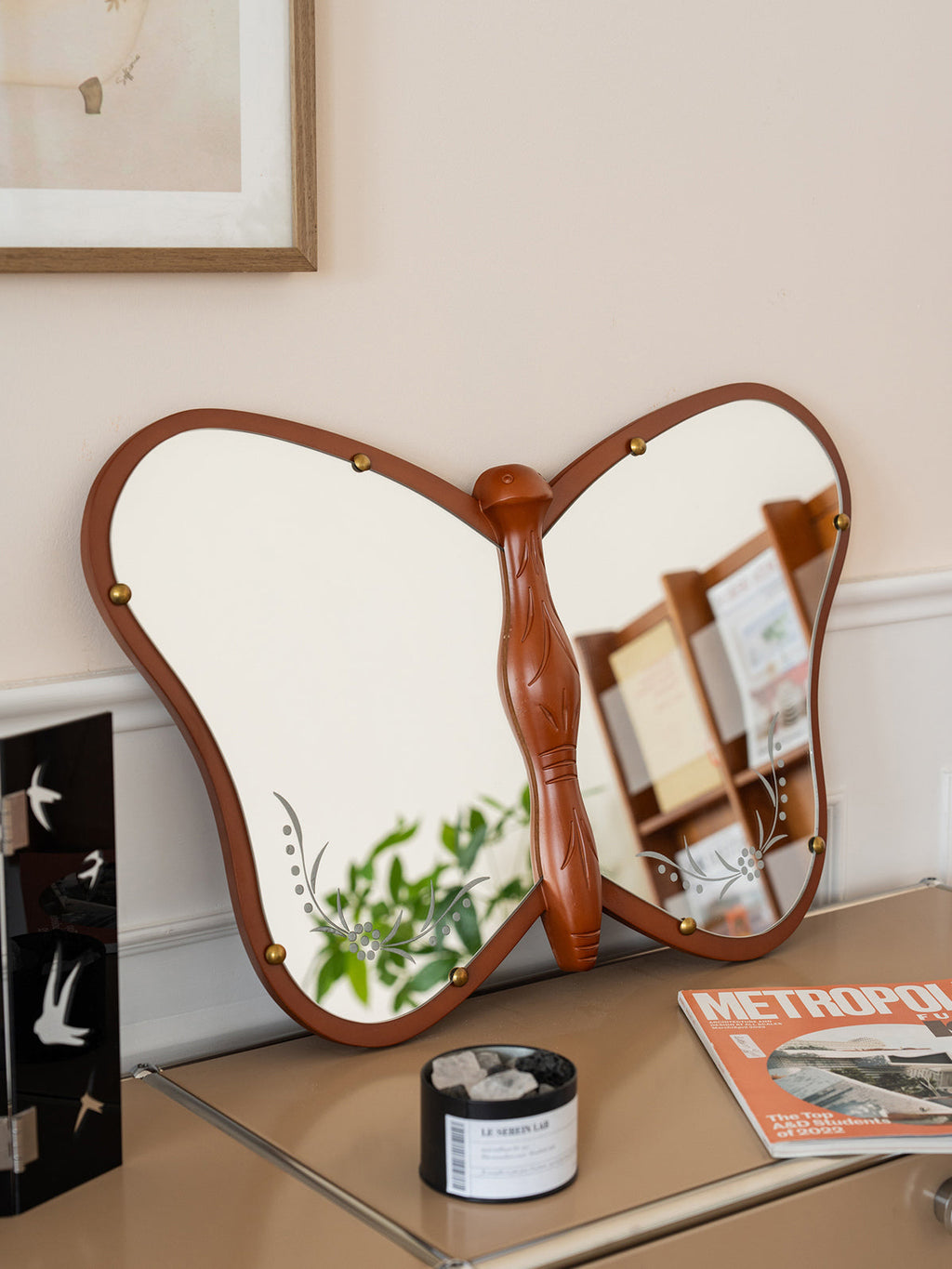 Vintage Butterfly Mirror