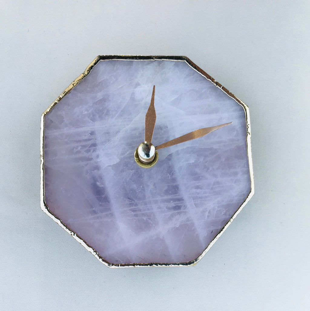 Rose Quartz Octagon Wall/Desk Clock