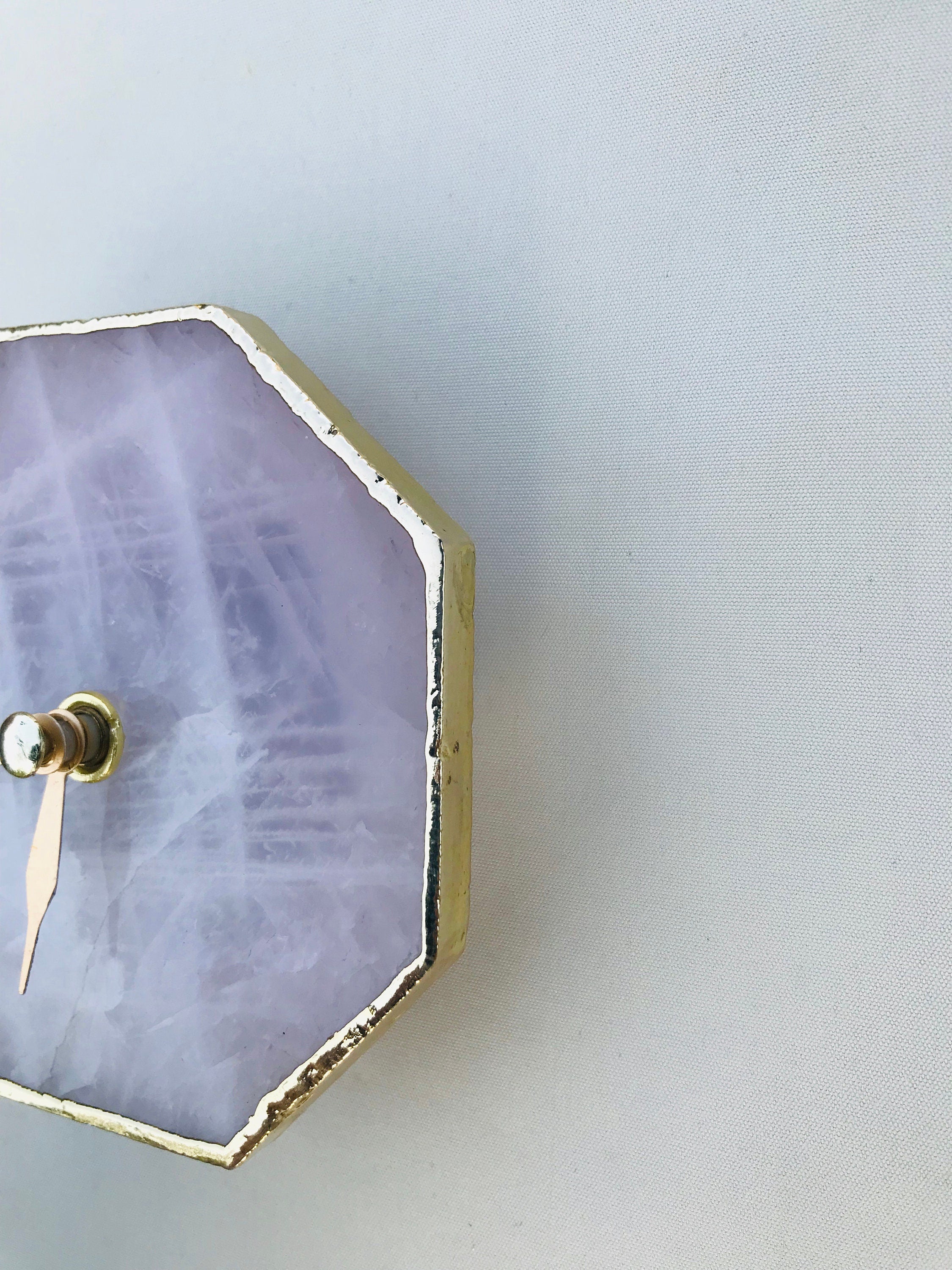 Rose Quartz Octagon Wall/Desk Clock