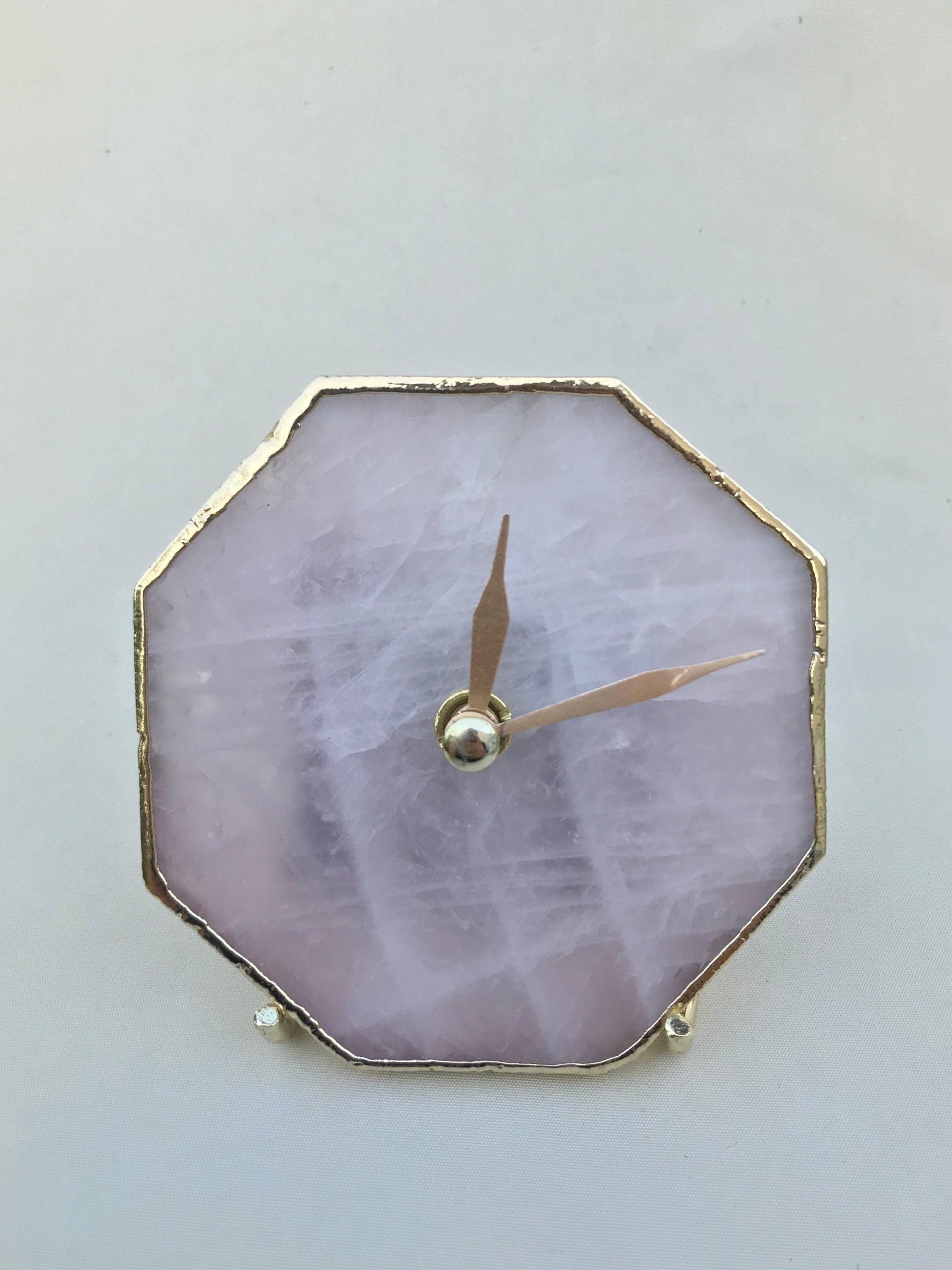 Rose Quartz Octagon Wall/Desk Clock